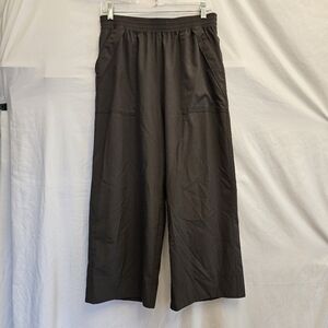 Old Navy Active Stretchtech Wide Leg Pull-On Pants Womens M Pockets Dark Green